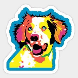 Brittany Pop Art - Dog Lover Gifts Sticker